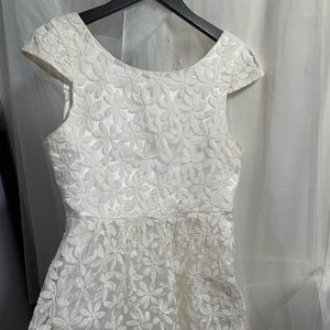 White floral lace dress